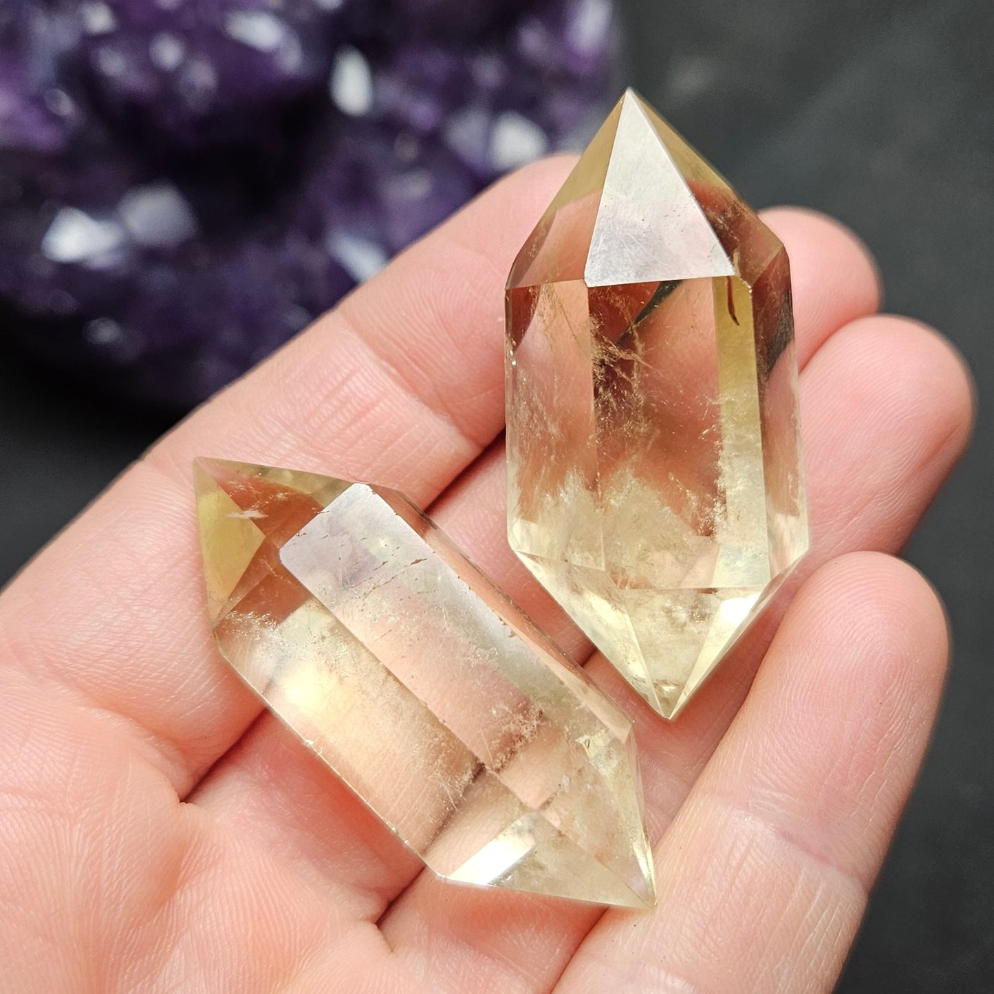 NATURAL Citrine Point