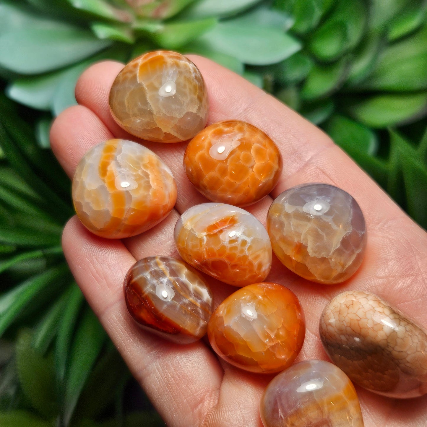 Fire Agate Tumbled Stone
