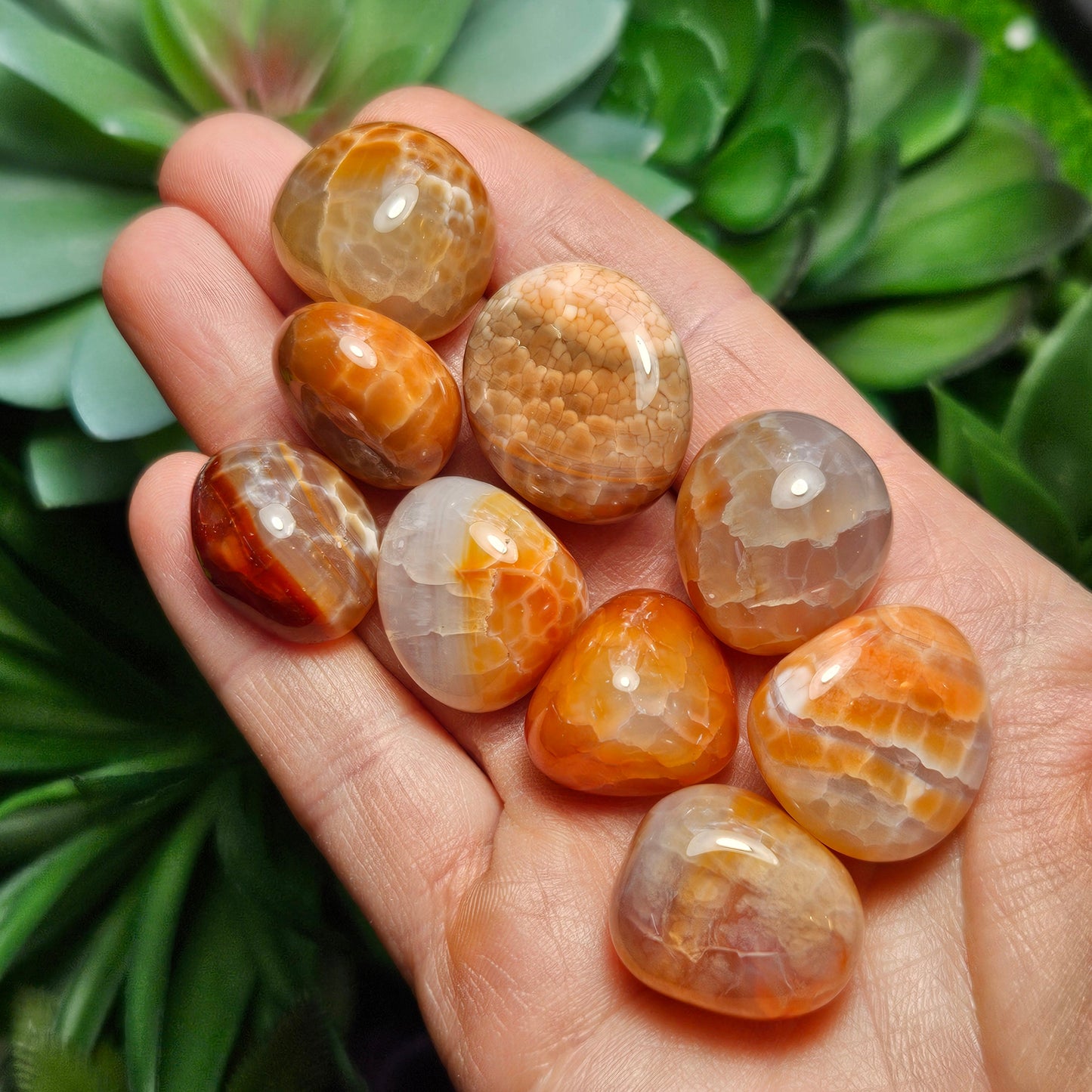 Fire Agate Tumbled Stone