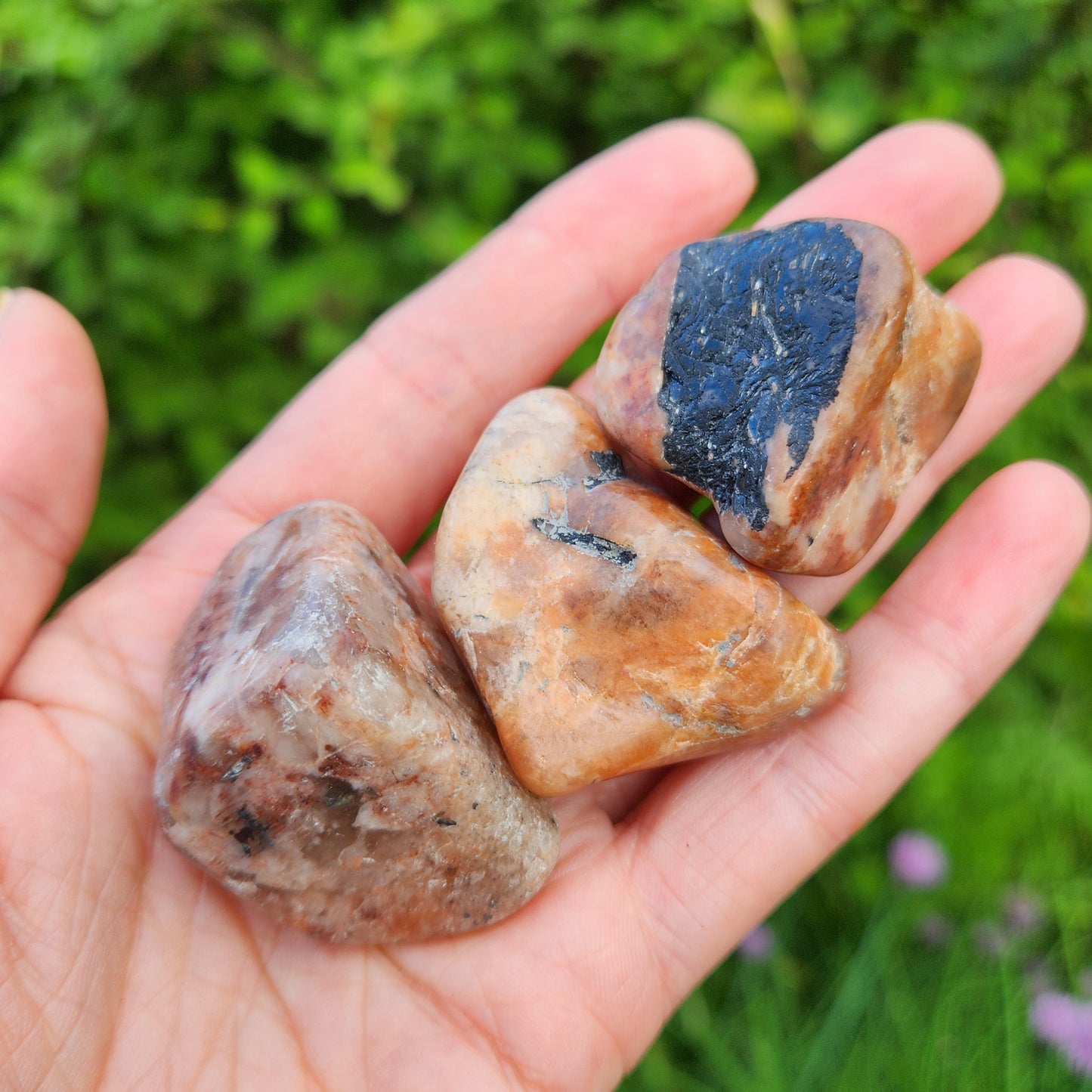 Moonstone with Black Tourmaline