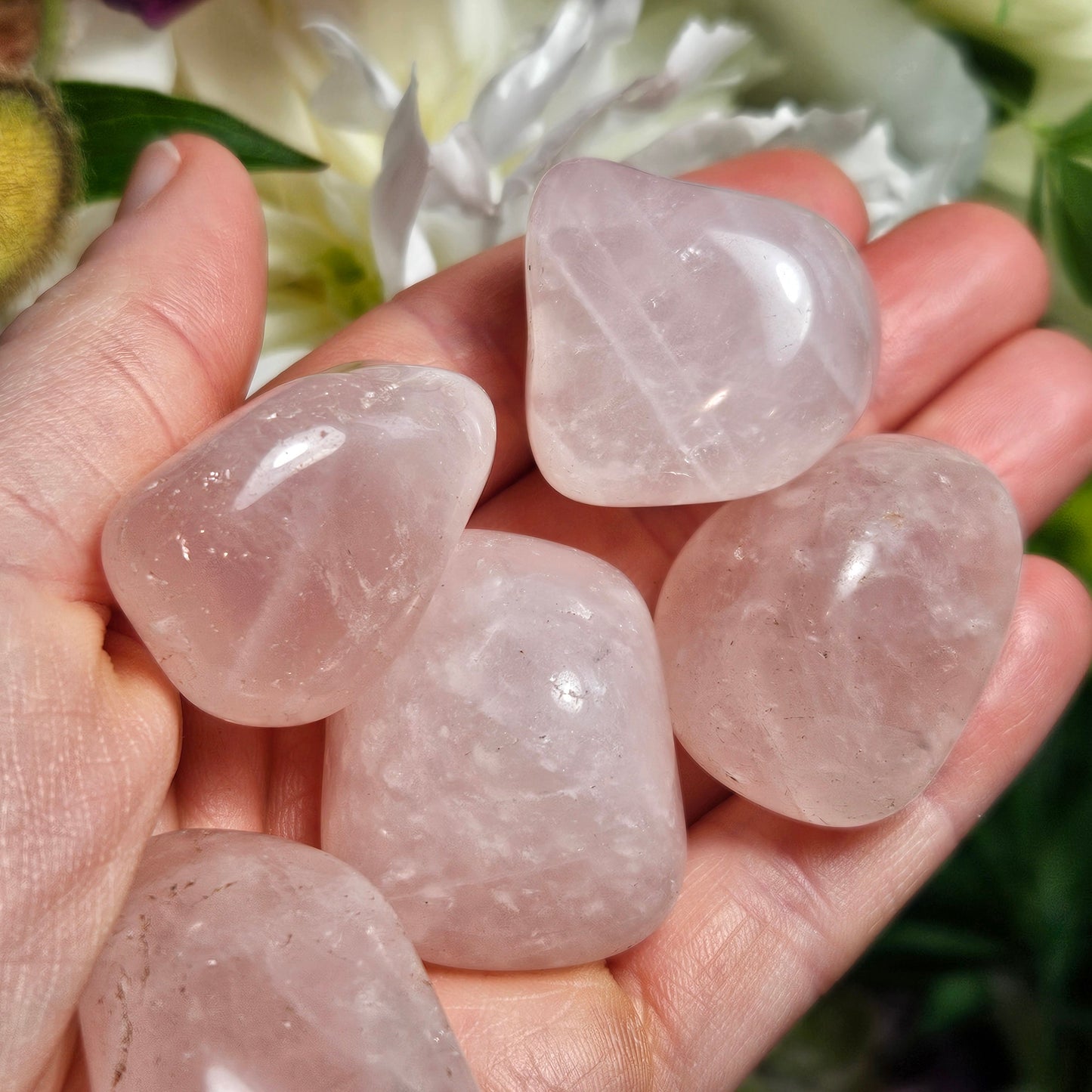 Rose Quartz Tumbled Crystal: Natural Polished Pink Quartz Gemstone