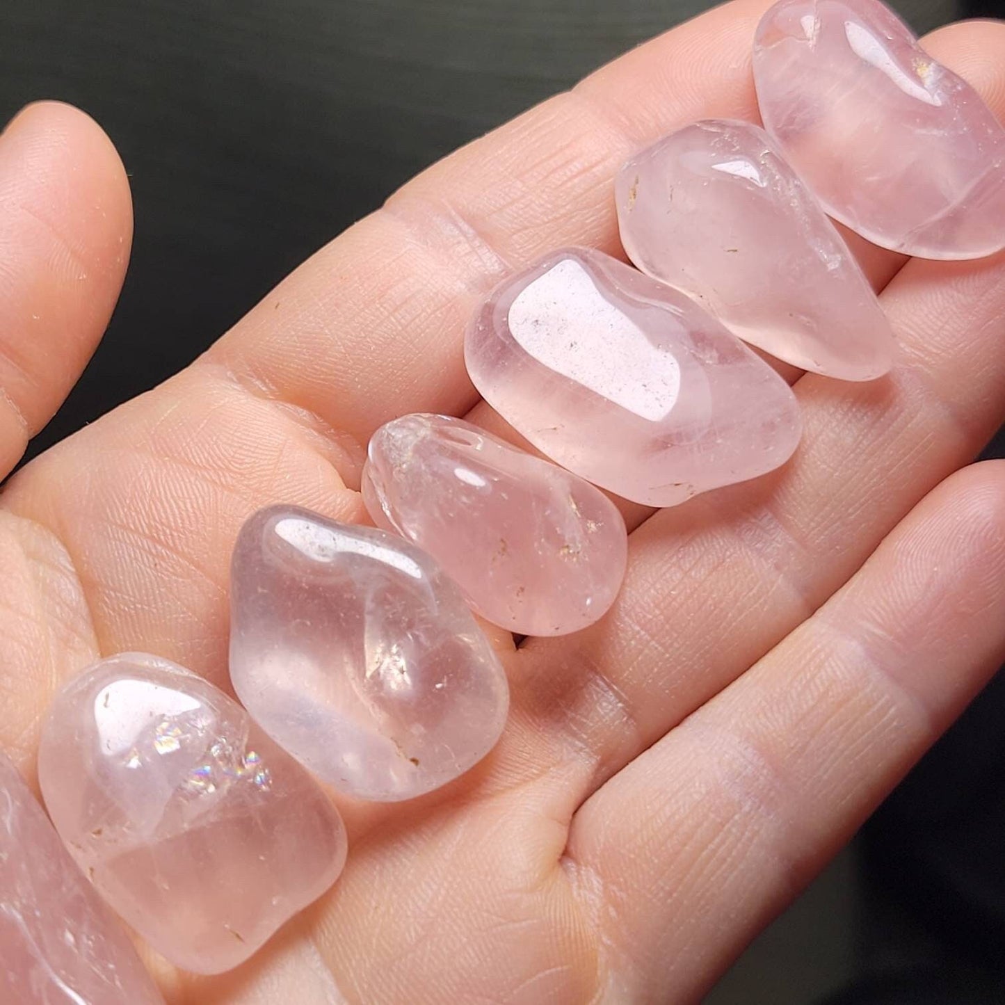 Rose Quartz Tumbled Crystal: Natural Polished Pink Quartz Gemstone