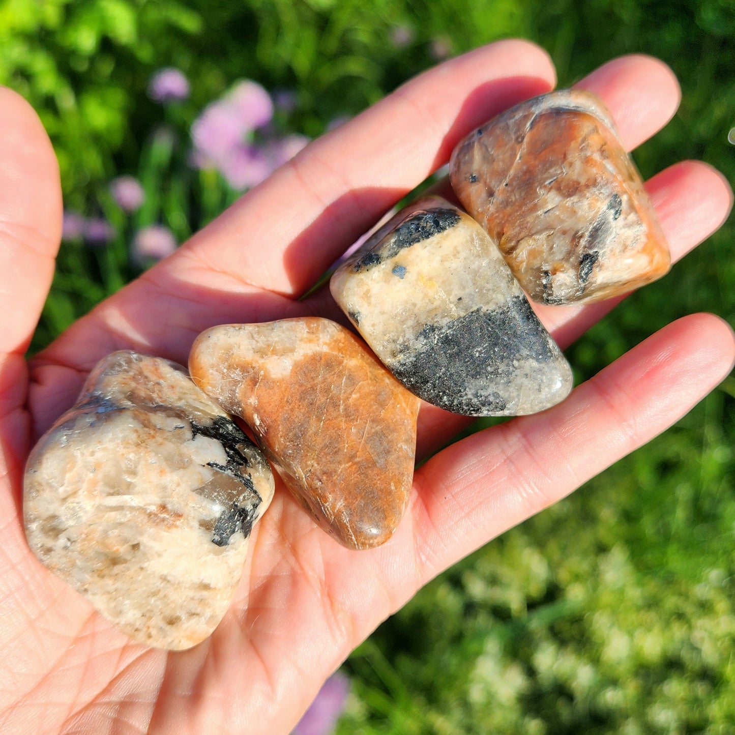 Moonstone with Black Tourmaline