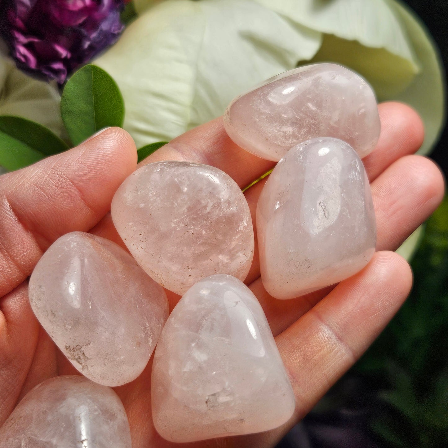 Rose Quartz Tumbled Crystal: Natural Polished Pink Quartz Gemstone