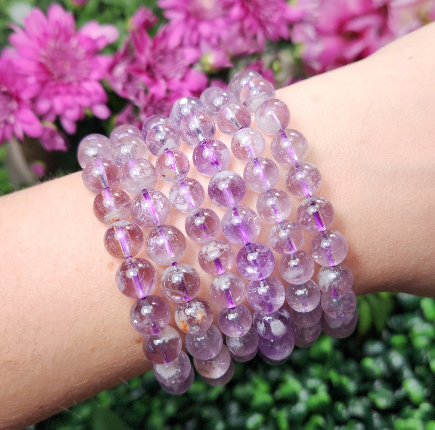 Snowflake Phantom Amethyst Bracelet