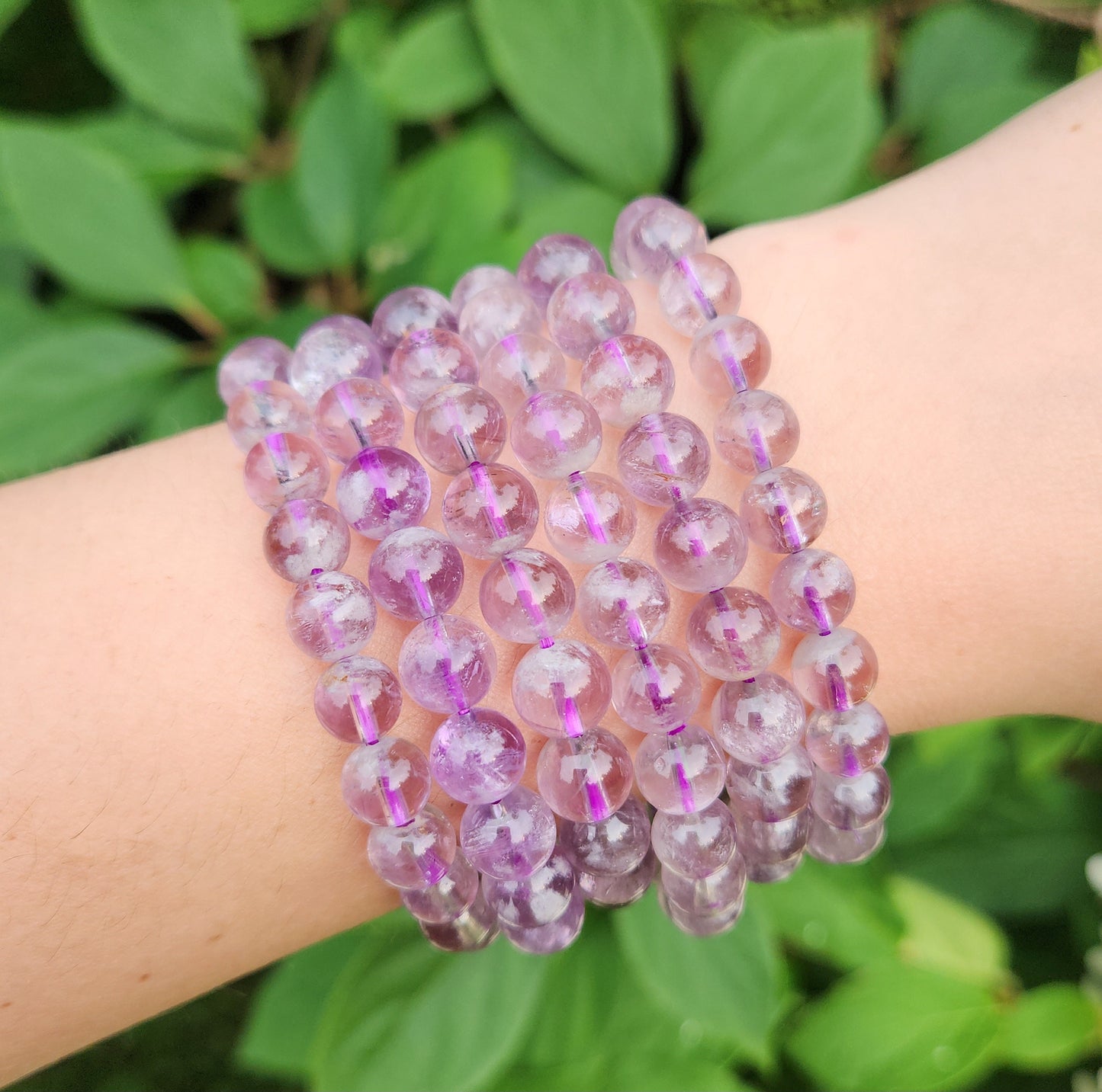 Snowflake Phantom Amethyst Bracelet