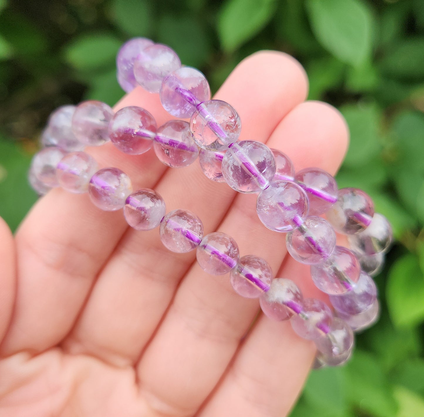 Snowflake Phantom Amethyst Bracelet