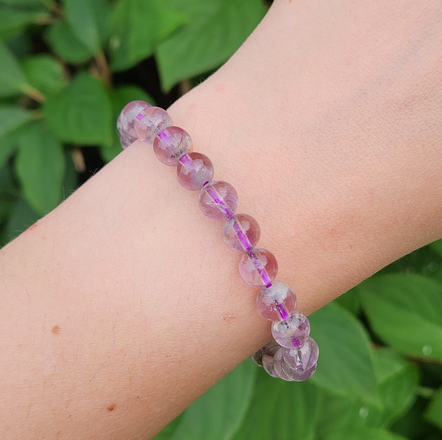 Snowflake Phantom Amethyst Bracelet