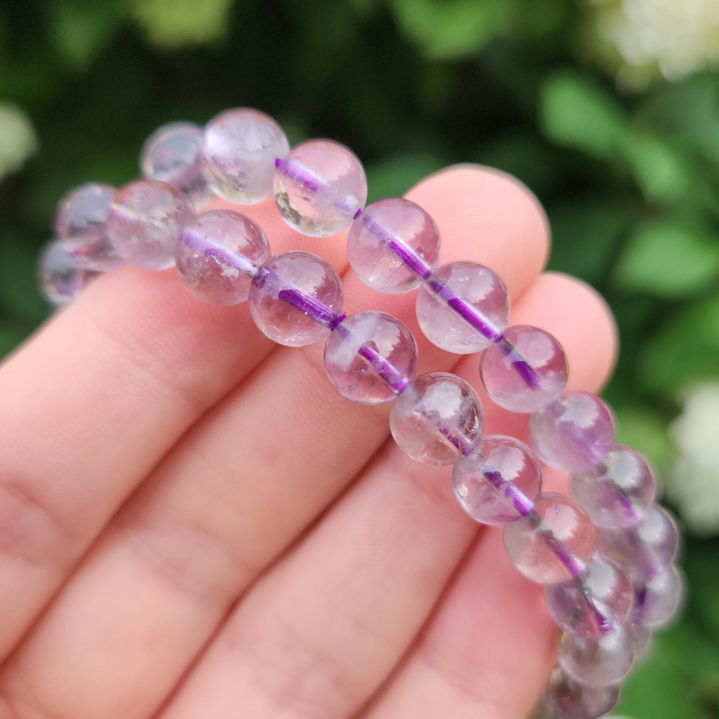 Snowflake Phantom Amethyst Bracelet