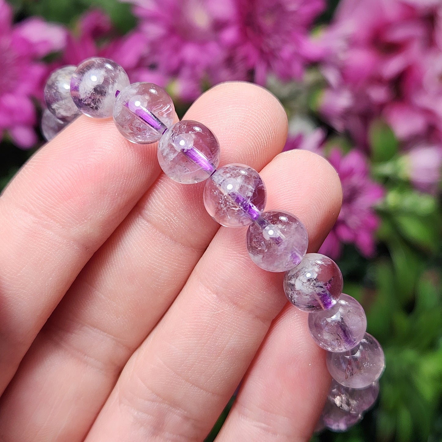 Snowflake Phantom Amethyst Bracelet