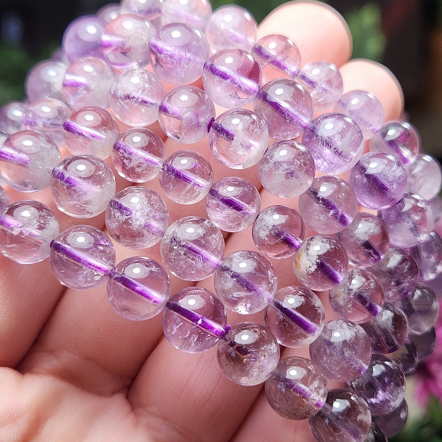 Snowflake Phantom Amethyst Bracelet
