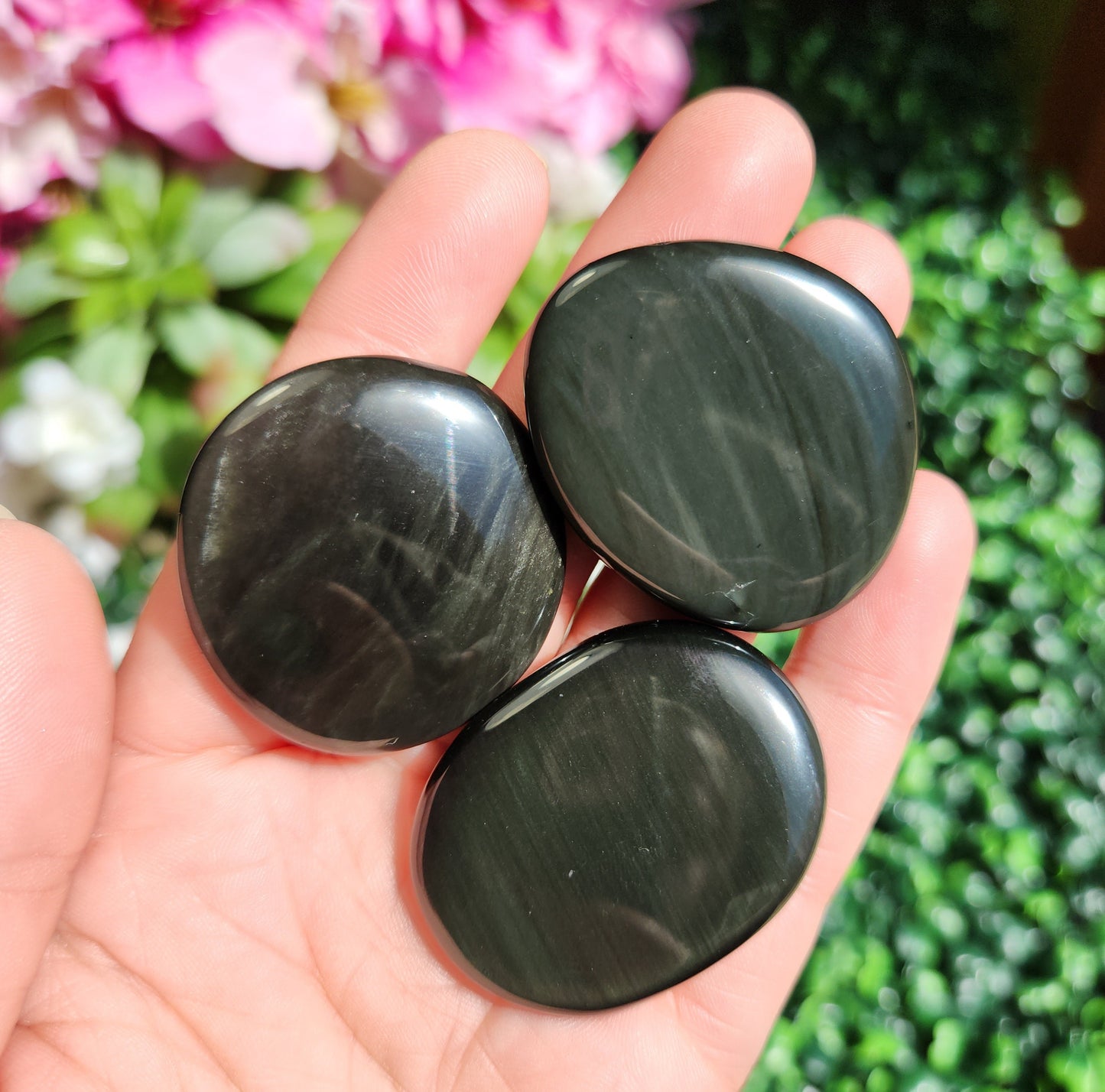 Obsidian Palm Stone