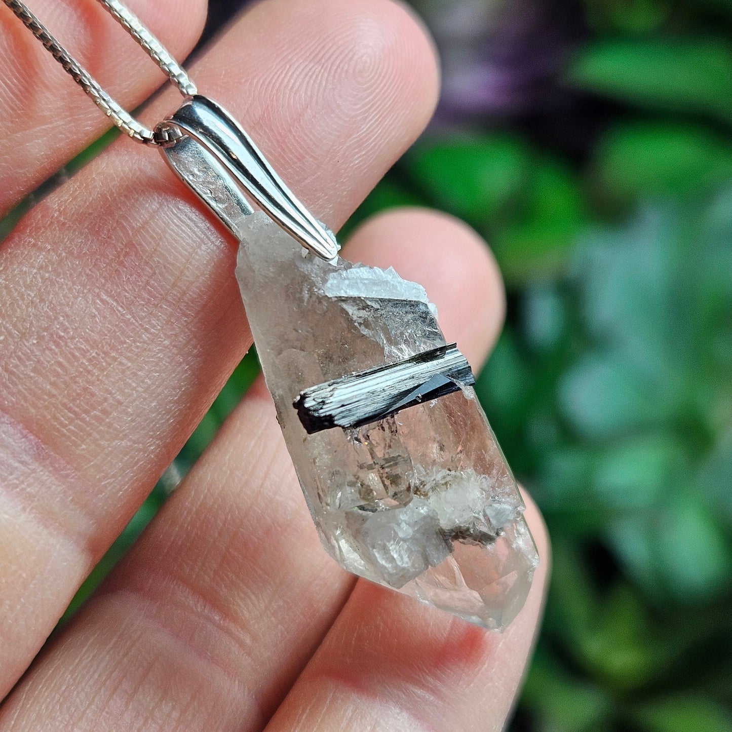 Tourmaline & Quartz Pendant