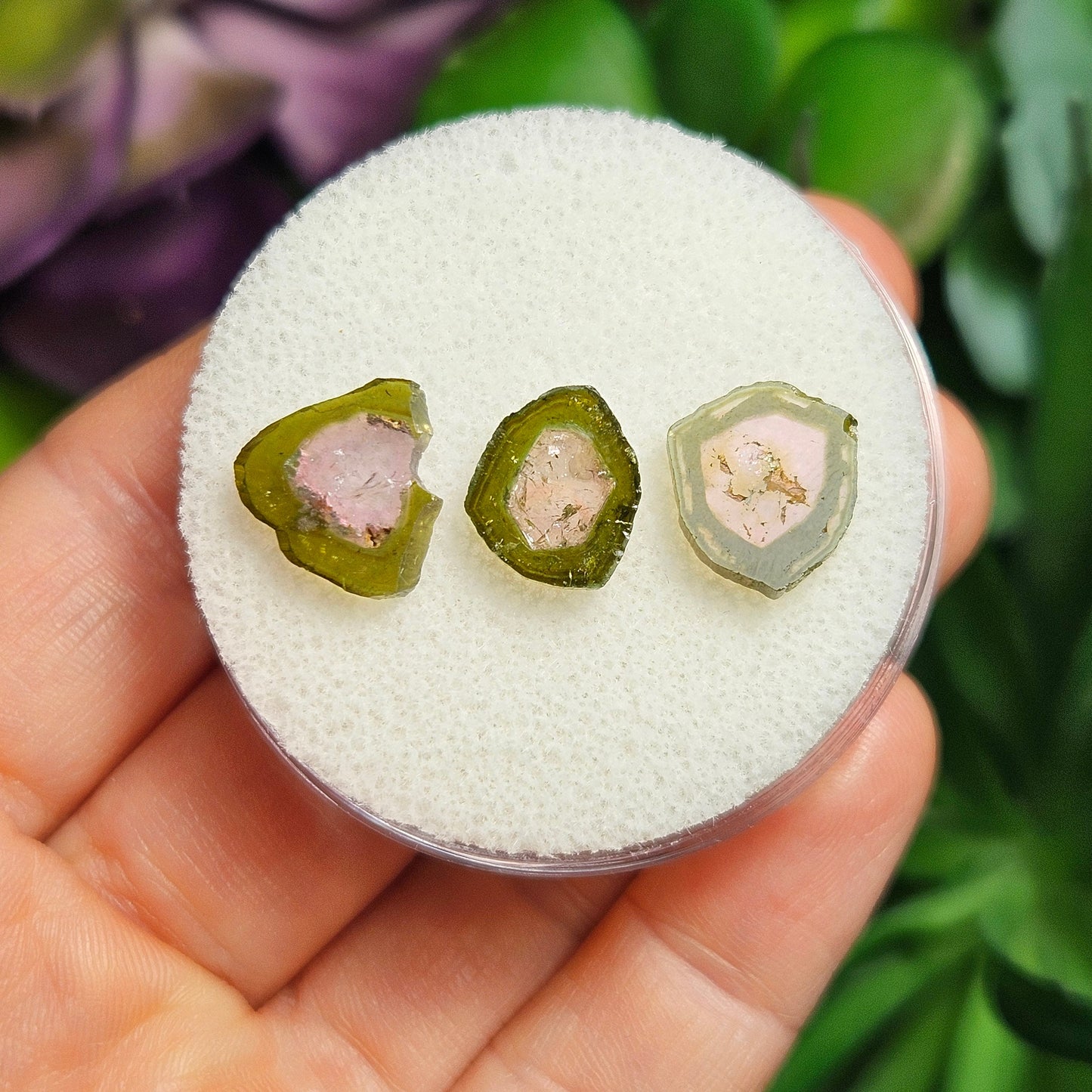 Watermelon Tourmaline Slice