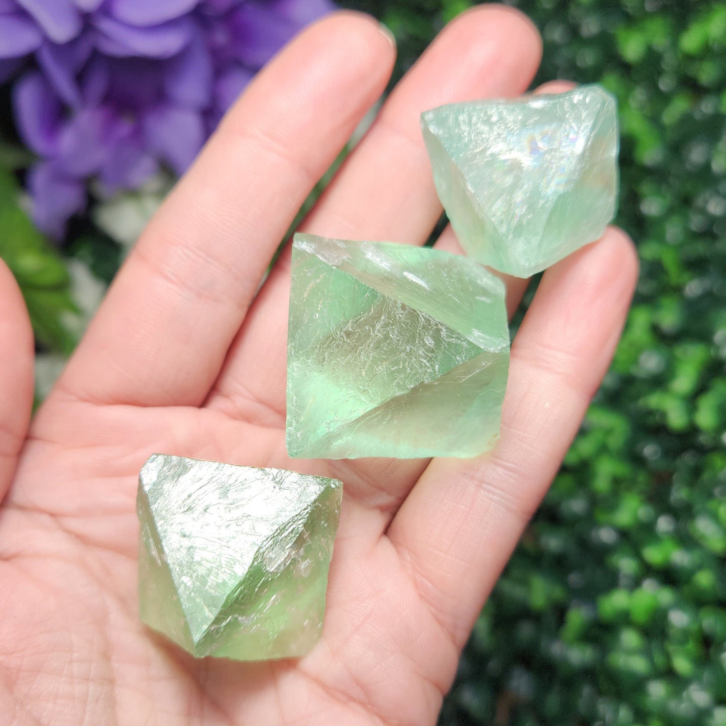 Green Fluorite Octahedron