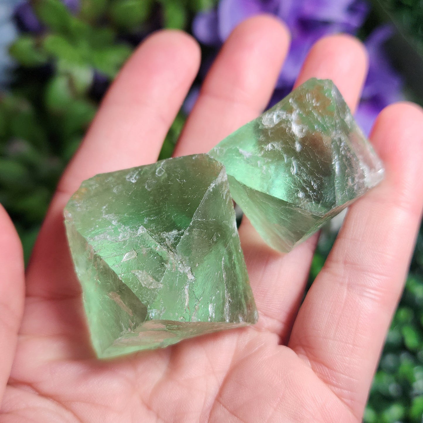 Green Fluorite Octahedron