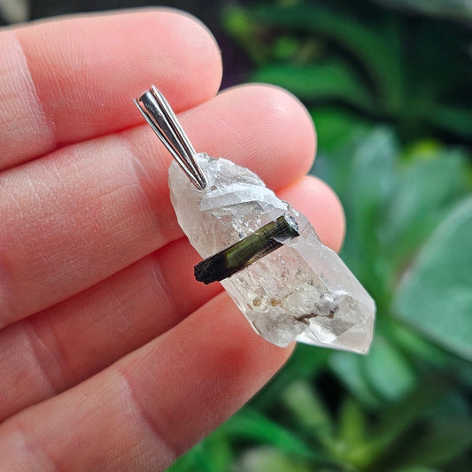 Tourmaline & Quartz Pendant