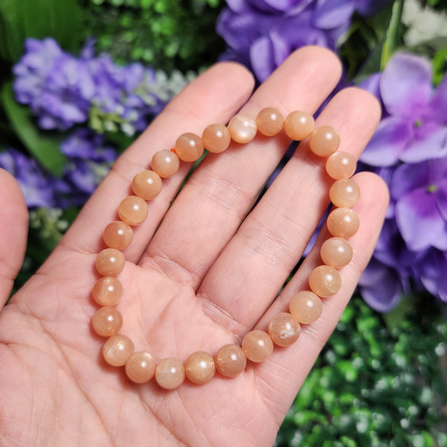 Peach Moonstone Bracelet