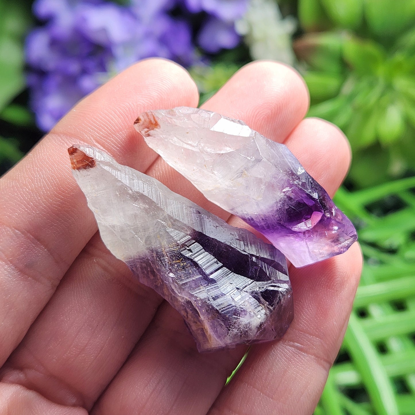 Phantom Amethyst & Red Cacoxenite
