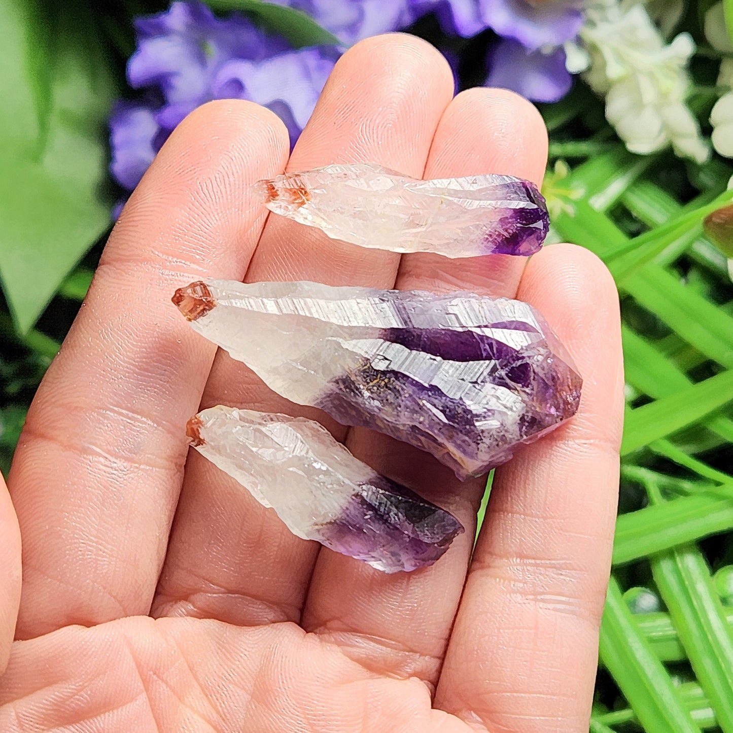 Phantom Amethyst & Red Cacoxenite