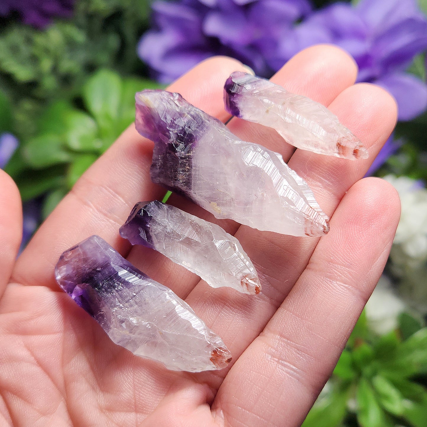Phantom Amethyst & Red Cacoxenite