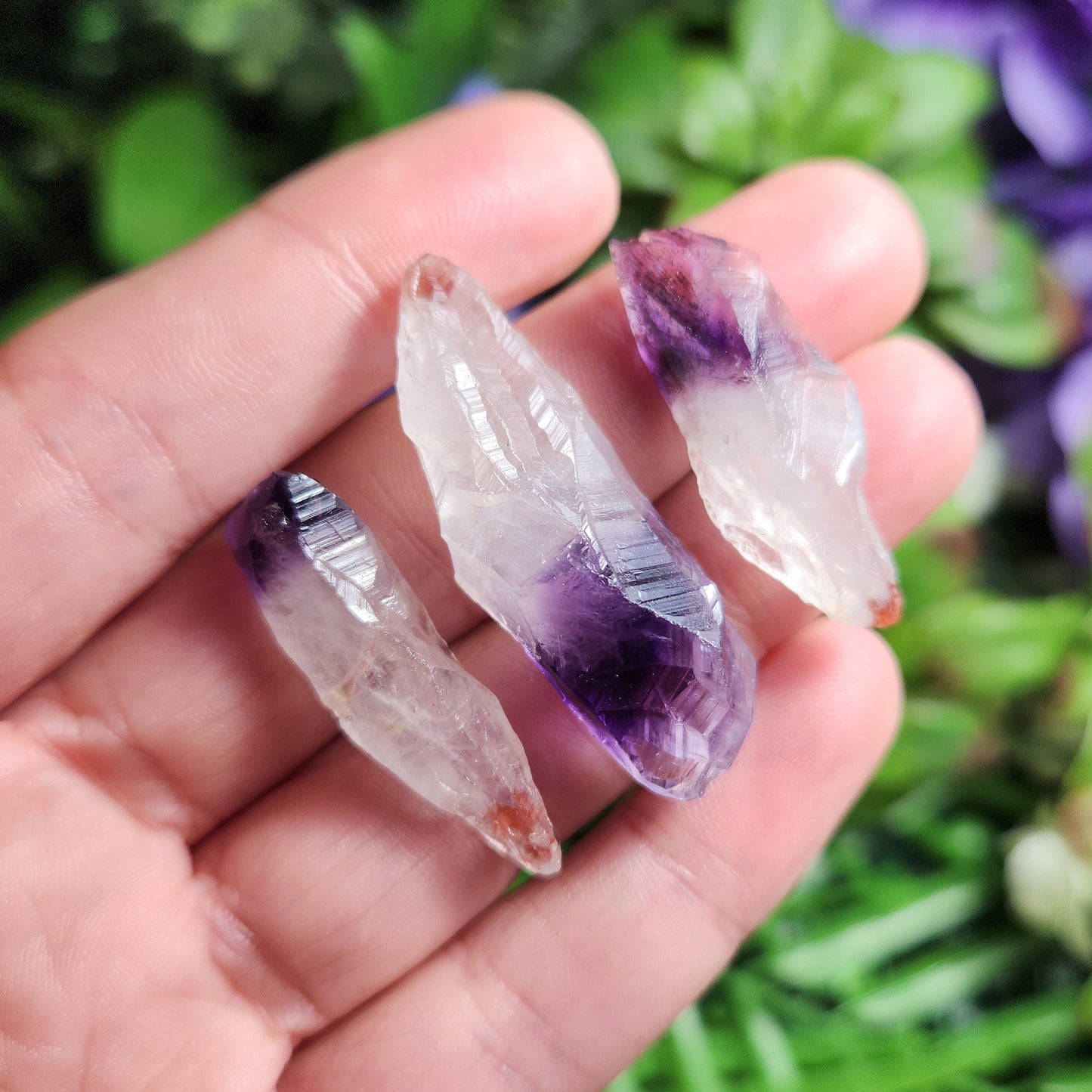 Phantom Amethyst & Red Cacoxenite
