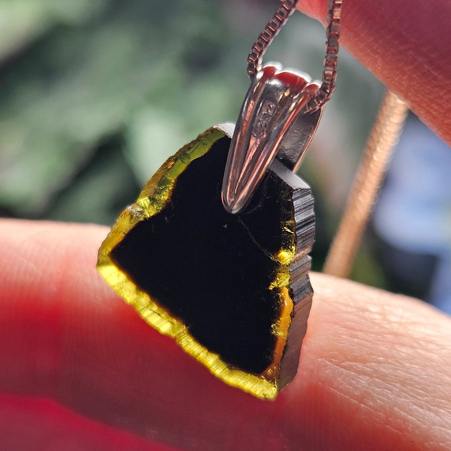 Bi Color Tourmaline Pendant