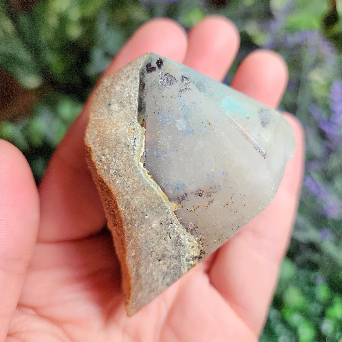 Ajoite Quartz Crystal
