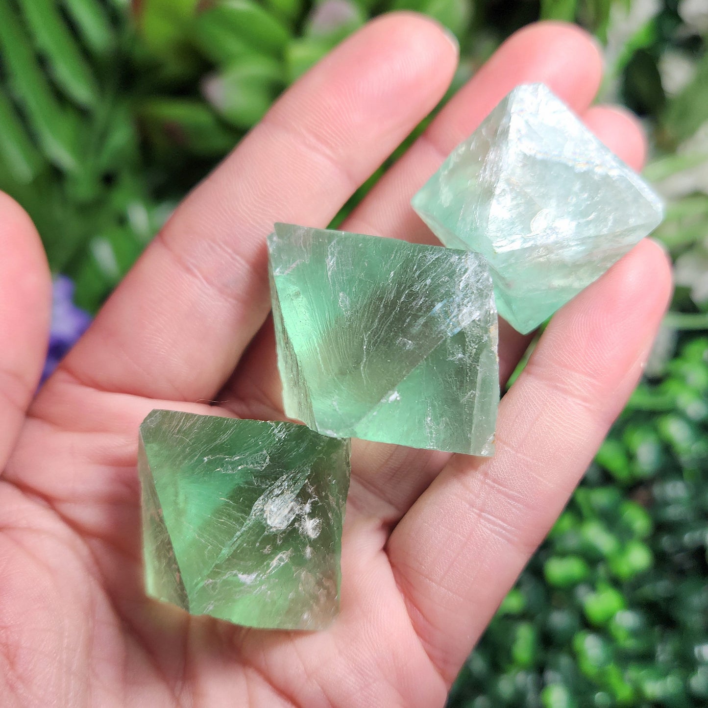 Green Fluorite Octahedron