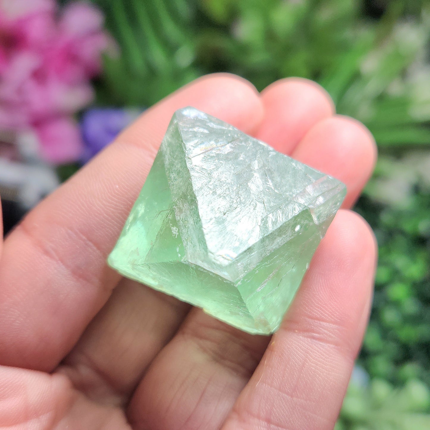 Green Fluorite Octahedron
