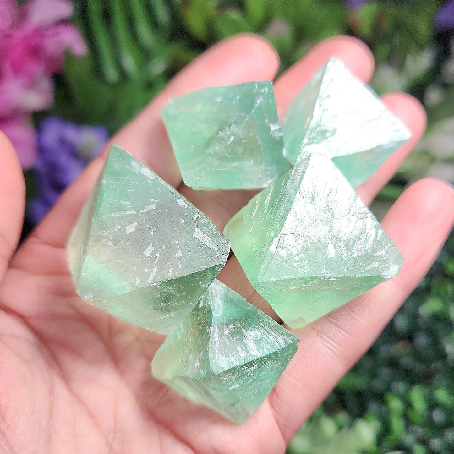 Green Fluorite Octahedron
