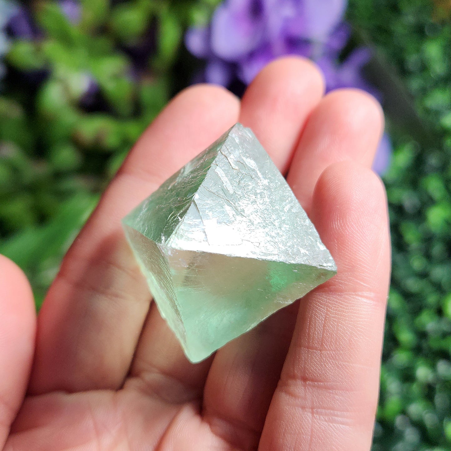 Green Fluorite Octahedron