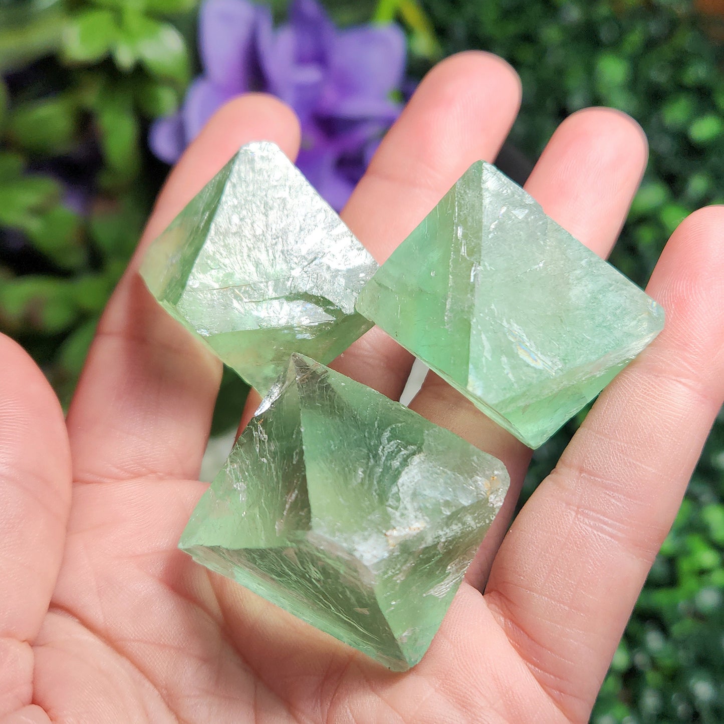Green Fluorite Octahedron
