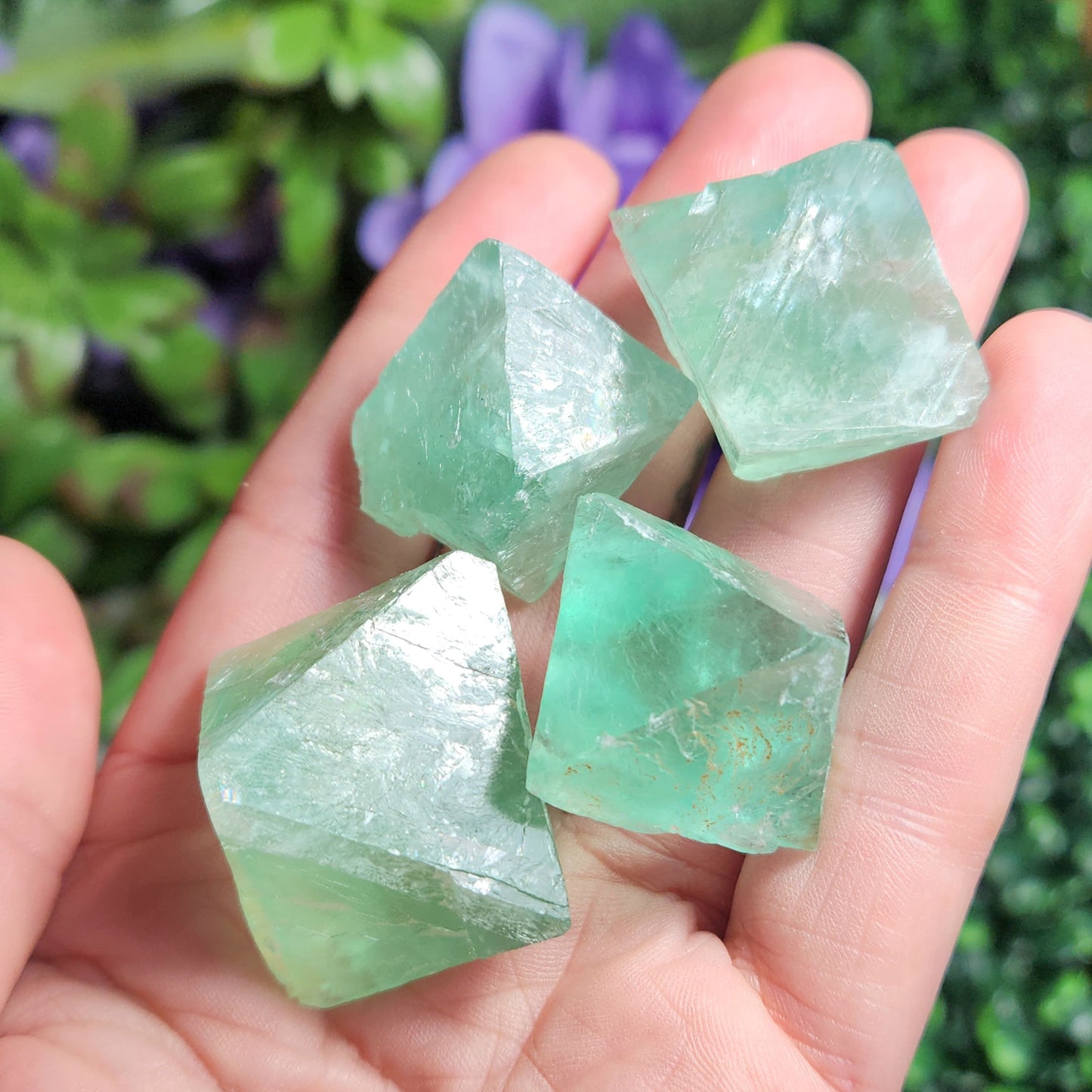 Green Fluorite Octahedron