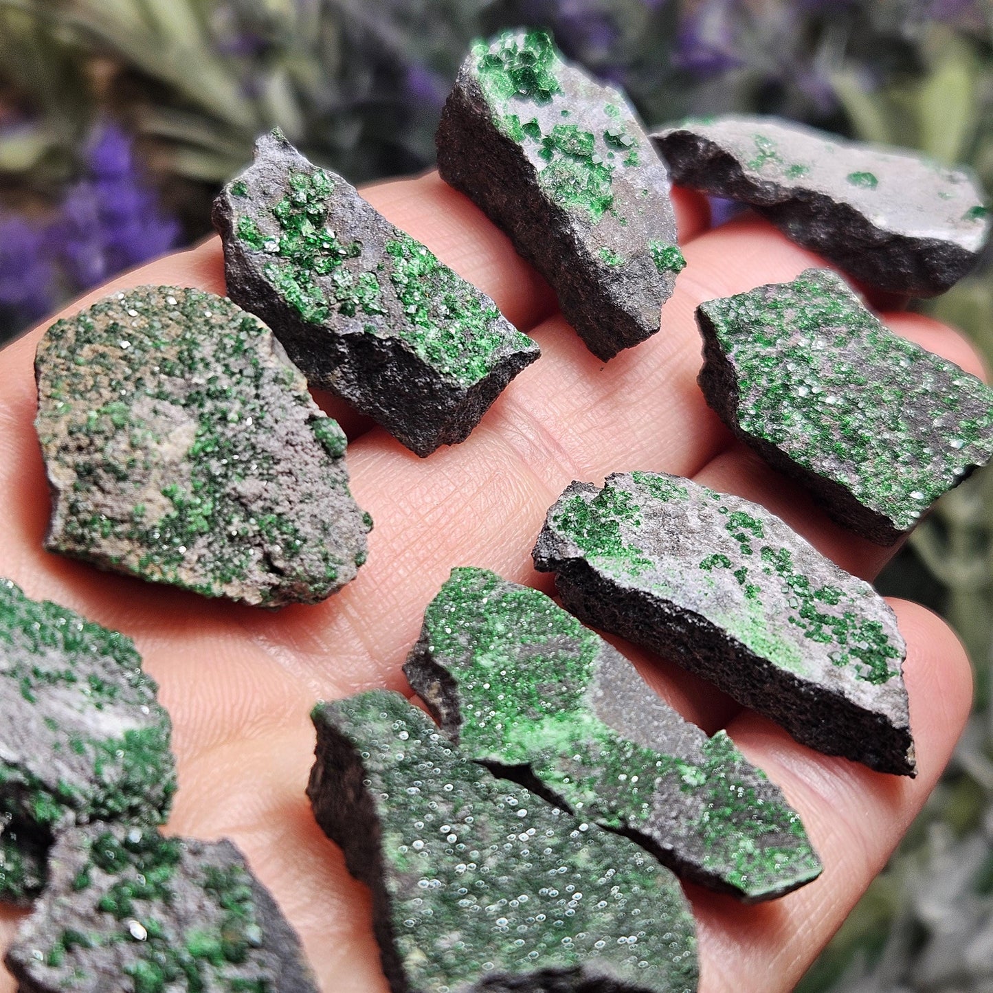 Uvarovite Druzy Garnet Crystal