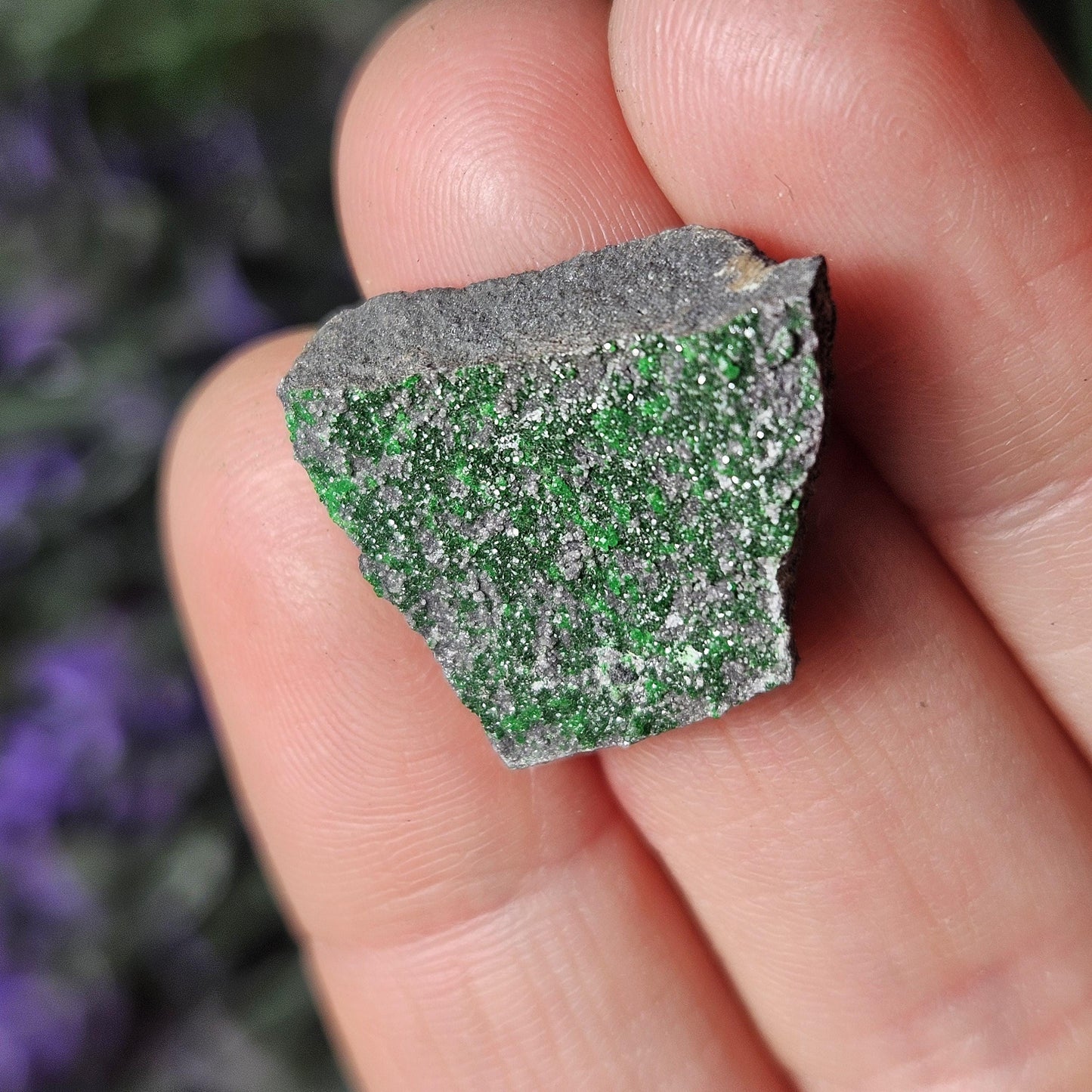 Uvarovite Druzy Garnet Crystal