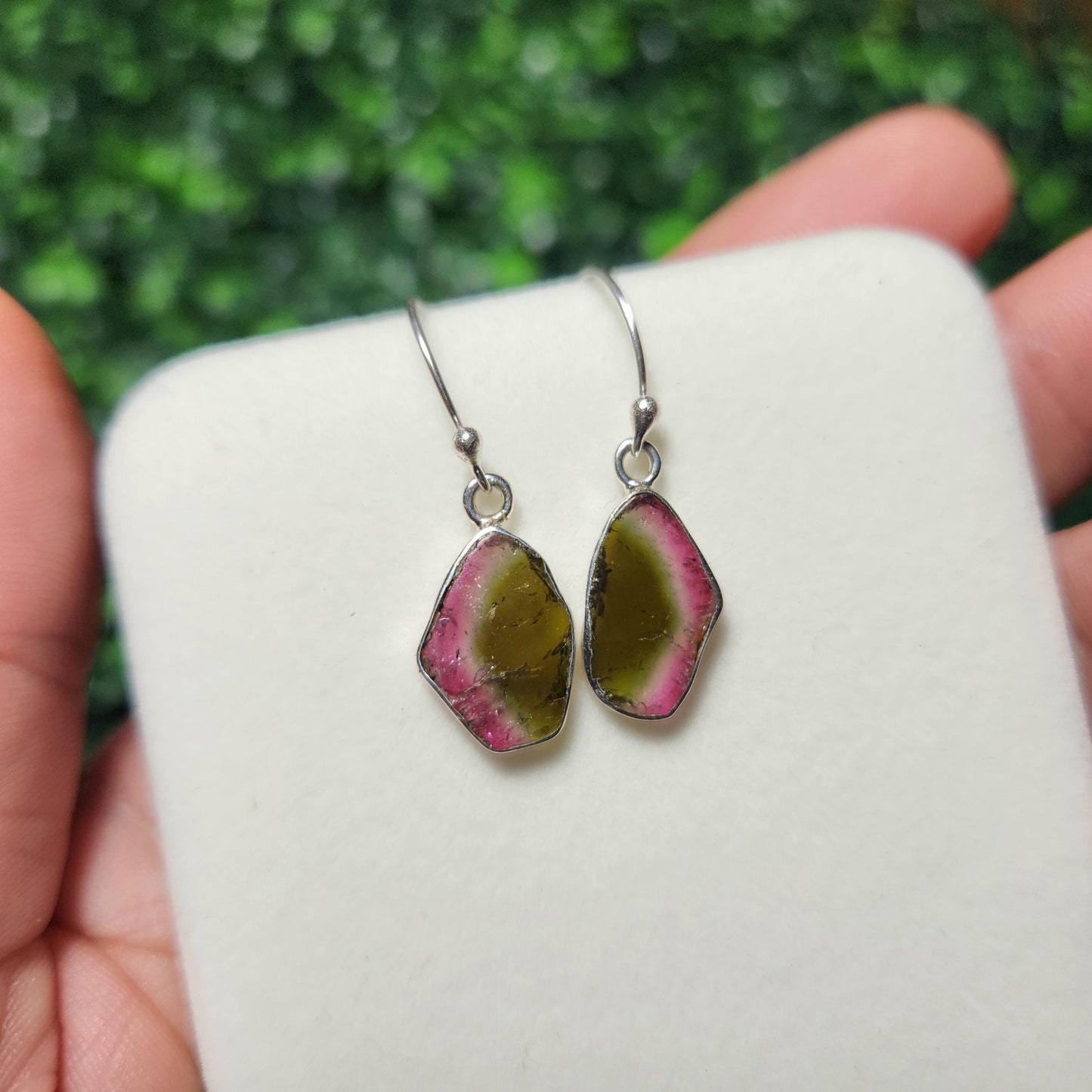 Watermelon Tourmaline Earrings