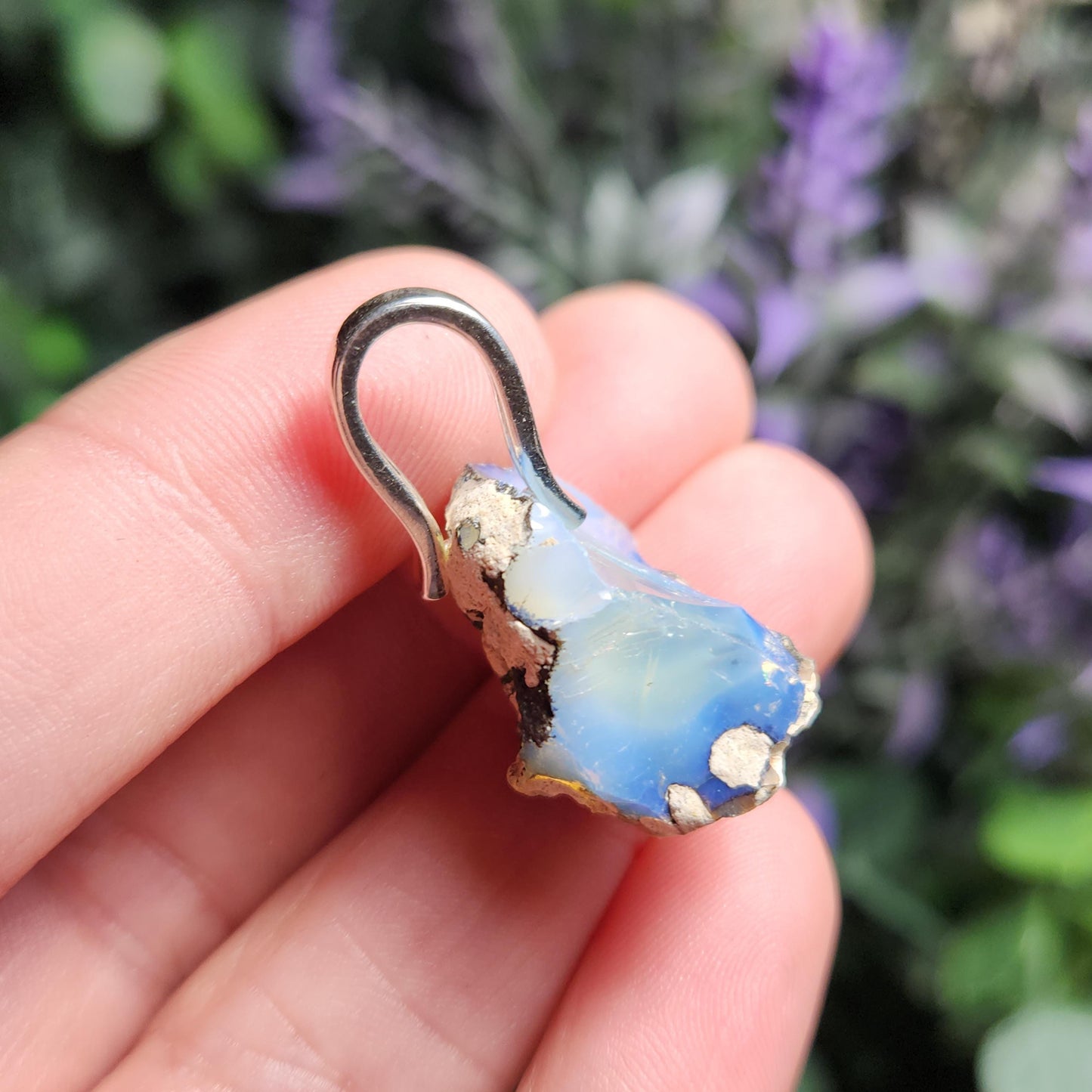 Blue Ghost Opal Pendant