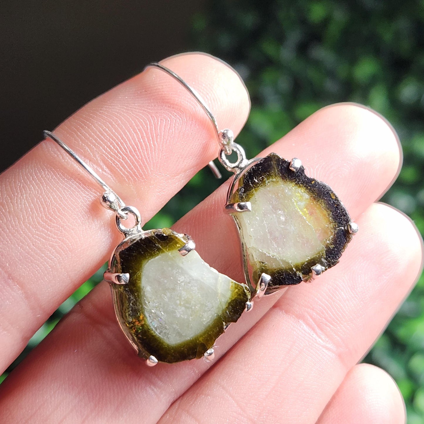 Tourmaline Slice Jewelry Set