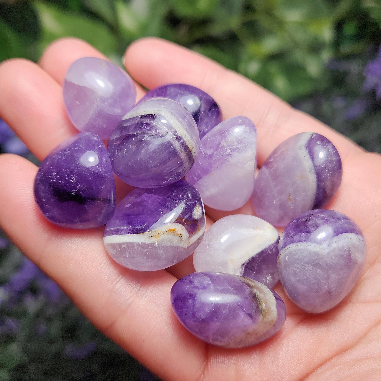 Tumbled Chevron Amethyst Crystal