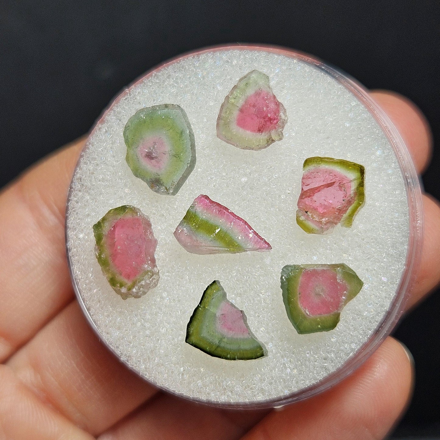 Watermelon Tourmaline Slice