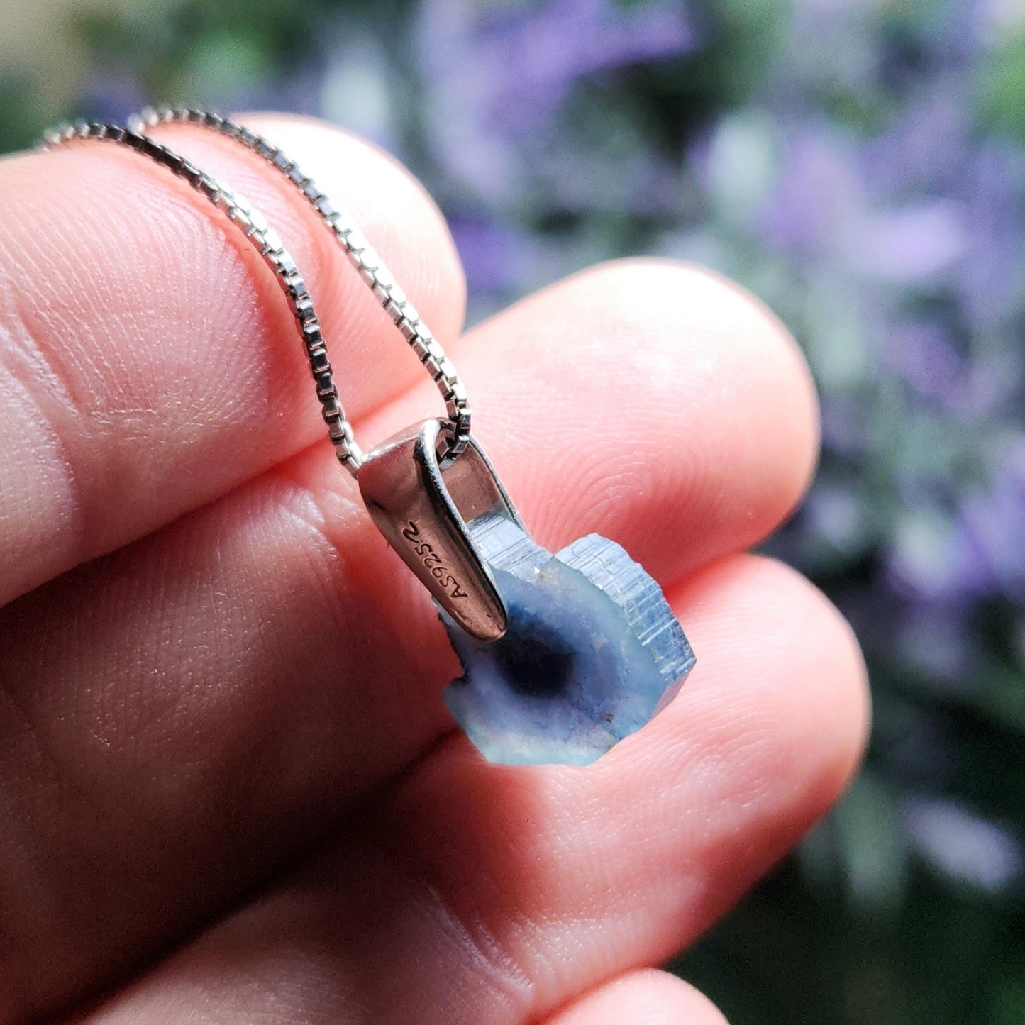 Blue Watermelon Tourmaline Pendant
