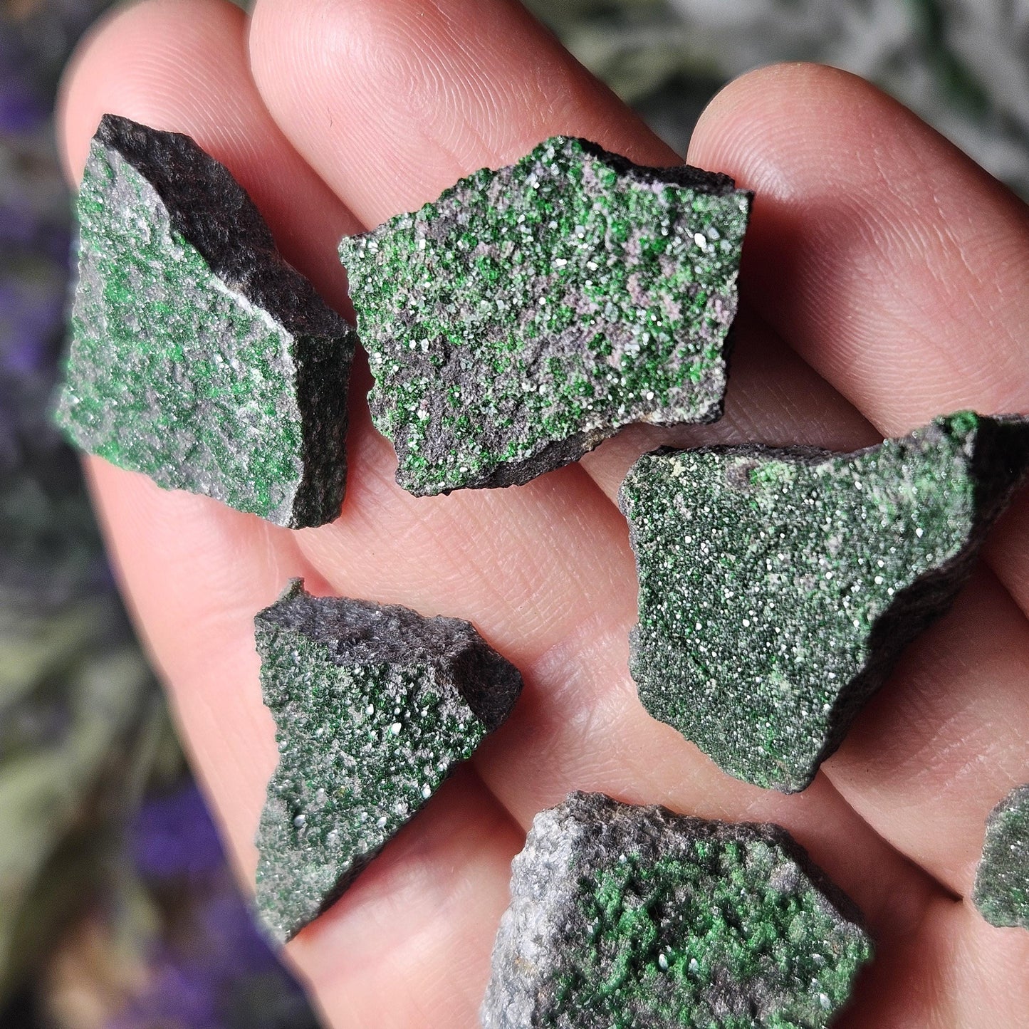 Uvarovite Druzy Garnet Crystal