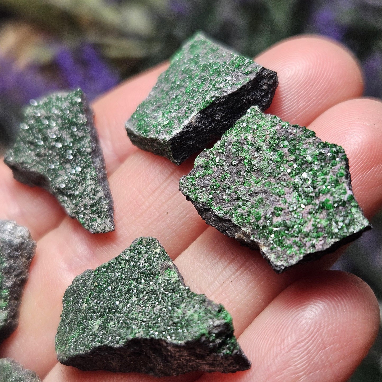 Uvarovite Druzy Garnet Crystal