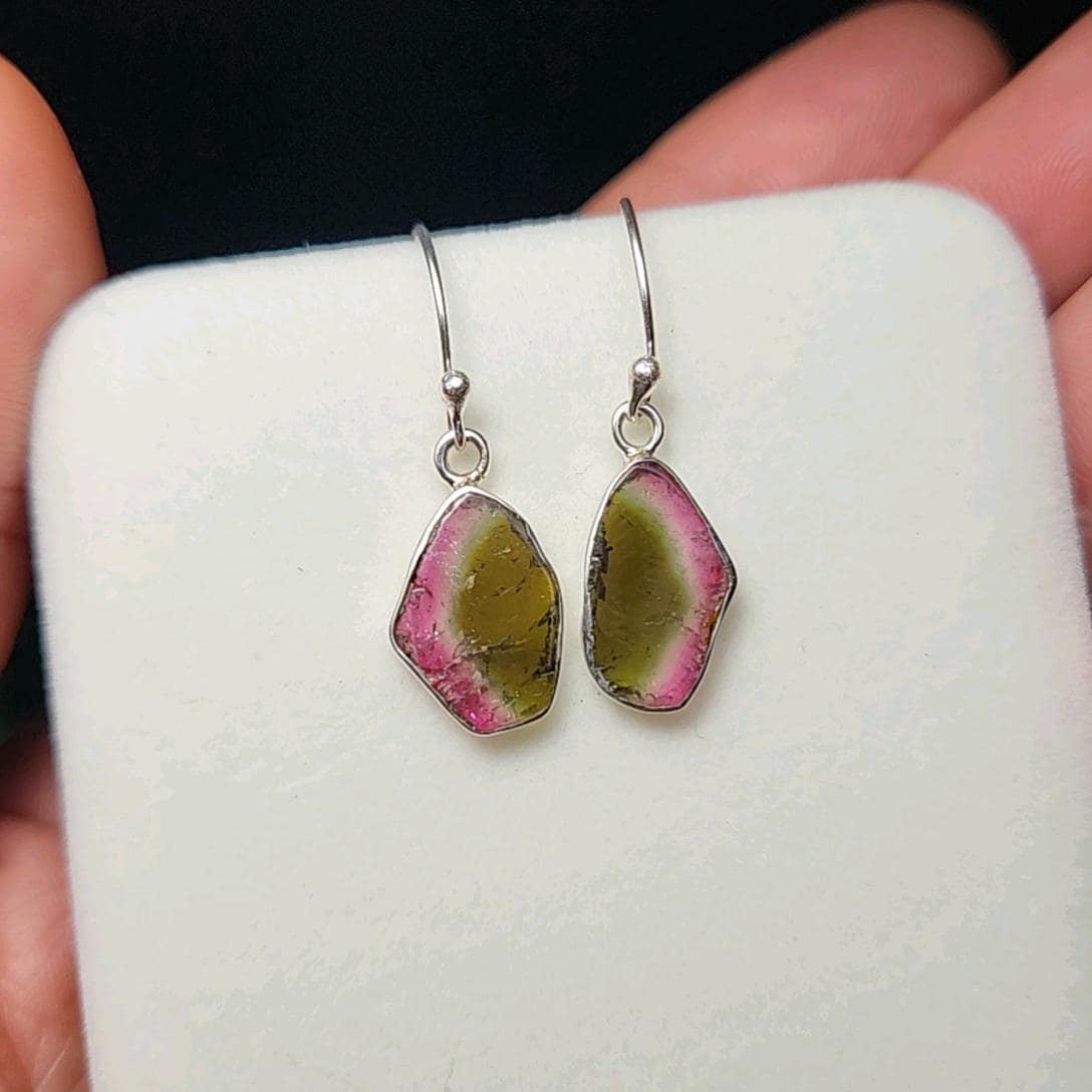 Watermelon Tourmaline Earrings