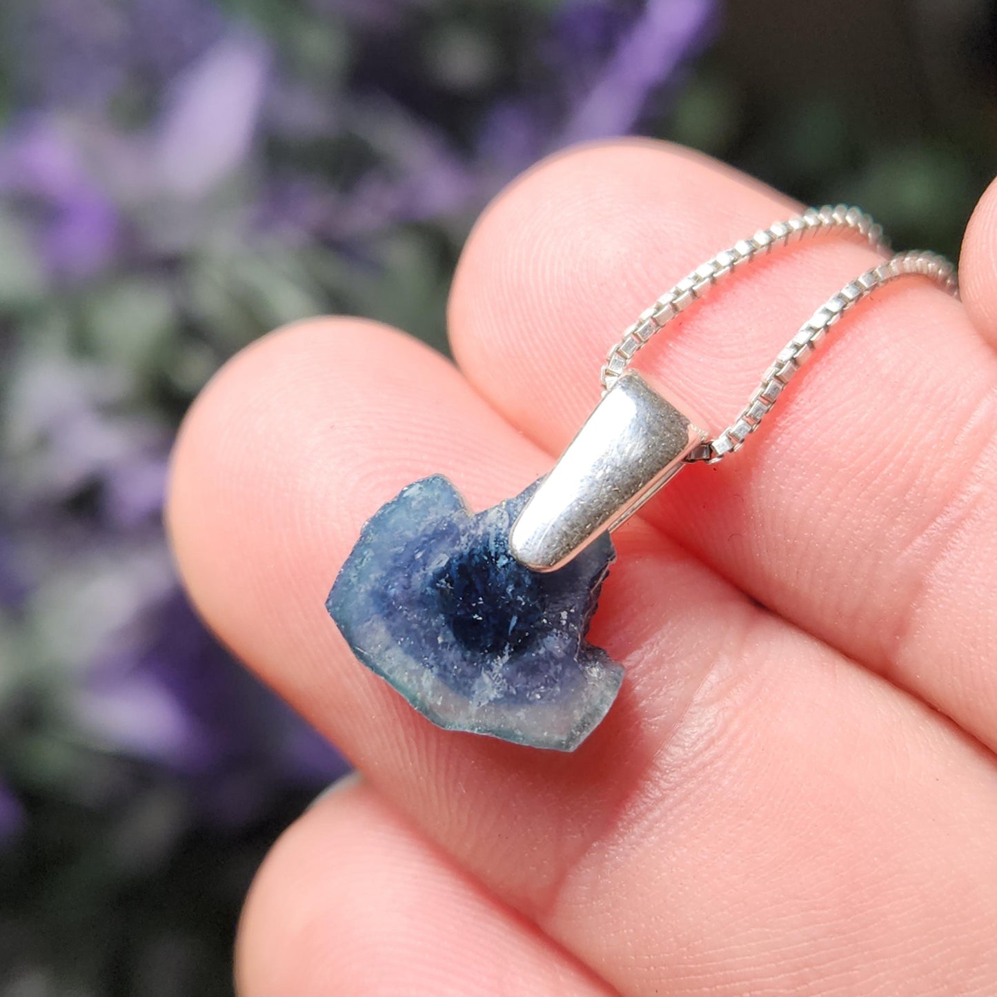 Blue Watermelon Tourmaline Pendant
