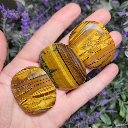 Tiger Iron Palm Stone Crystal (1.25"+), Tigers Eye Polished Specimen