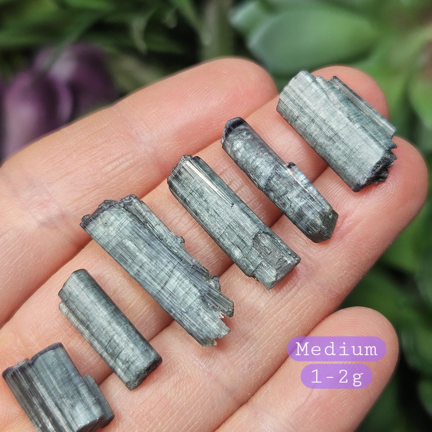 Blue Tourmaline Cats Eye Crystal