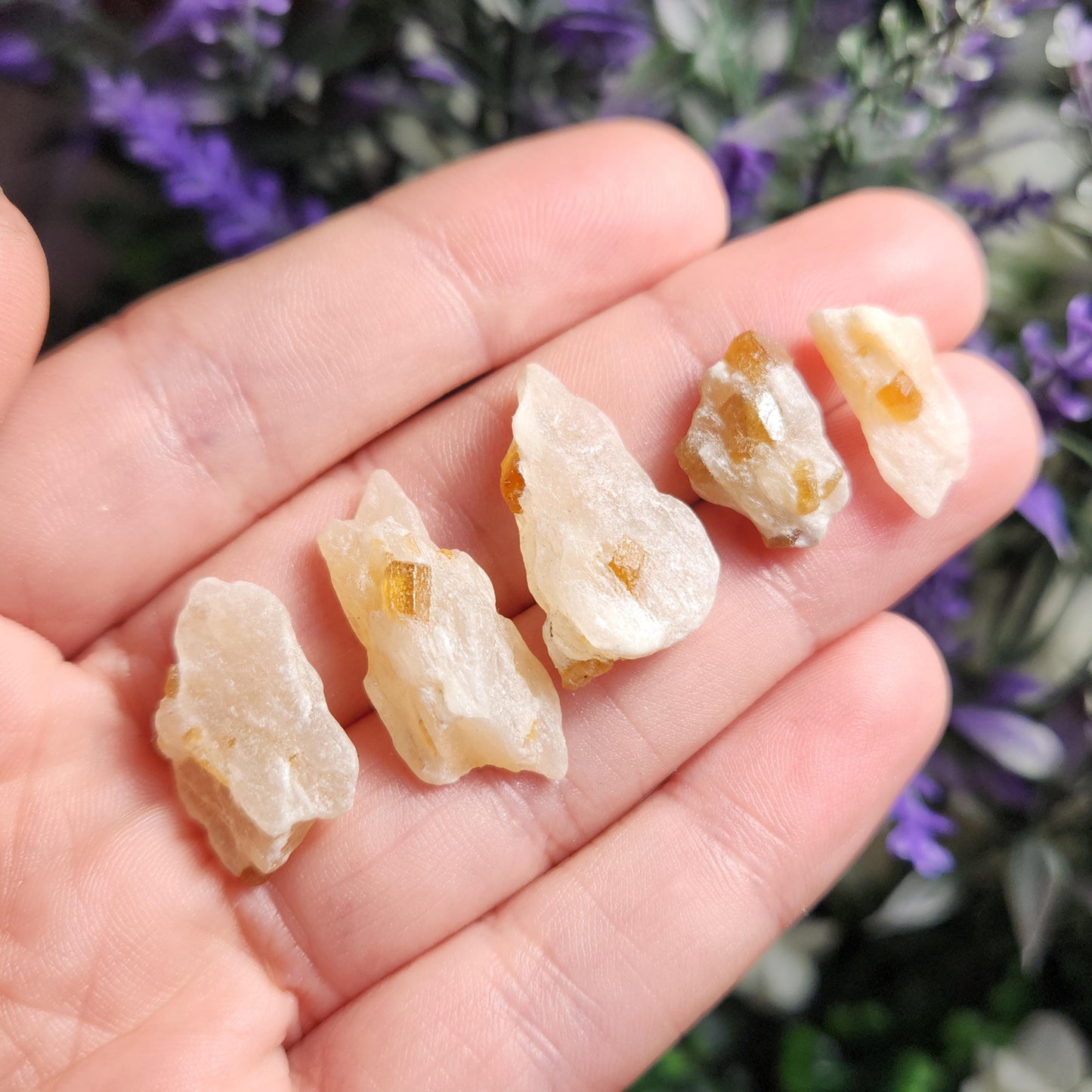 Spessartine Garnet in Calcite