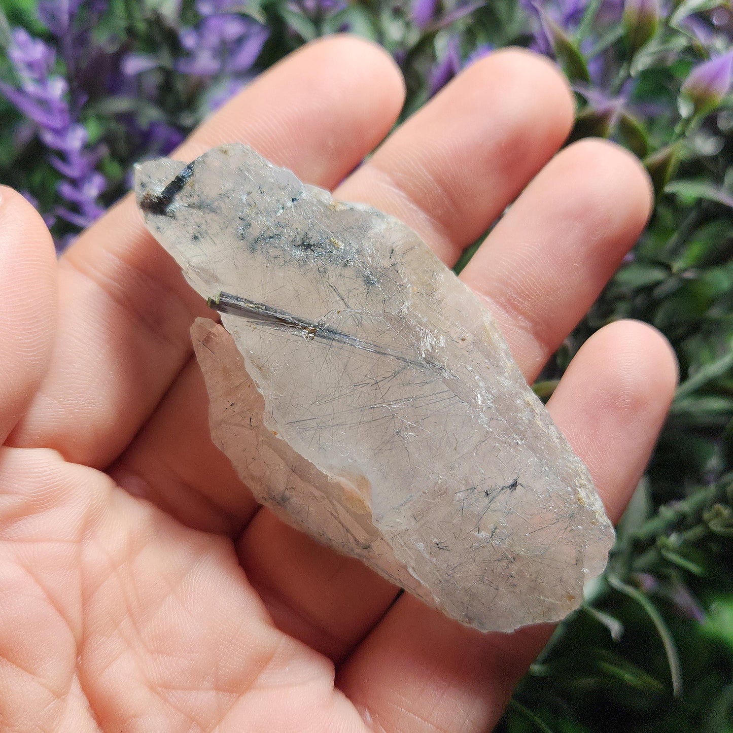 Blue Tourmaline in Quartz